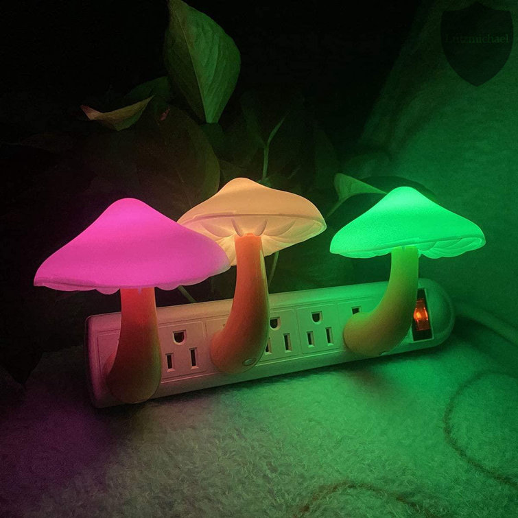 menggutong PlugIn LED Mushroom Night Light Wayfair